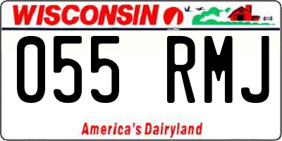 WI license plate 055RMJ