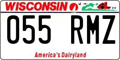 WI license plate 055RMZ