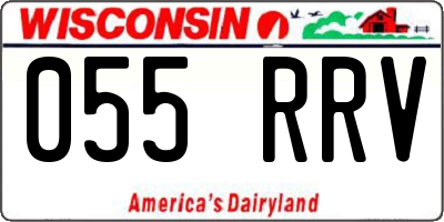 WI license plate 055RRV