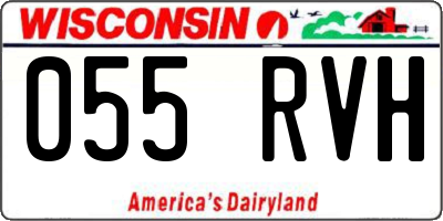 WI license plate 055RVH