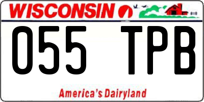 WI license plate 055TPB
