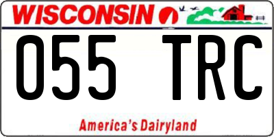 WI license plate 055TRC