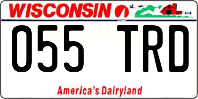 WI license plate 055TRD