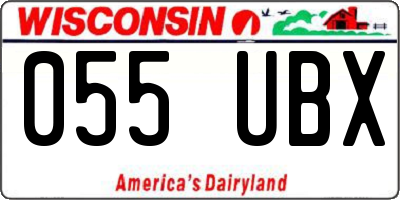 WI license plate 055UBX
