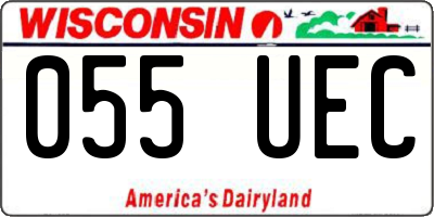 WI license plate 055UEC