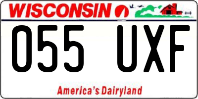 WI license plate 055UXF