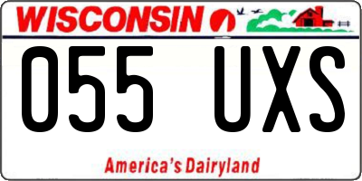 WI license plate 055UXS