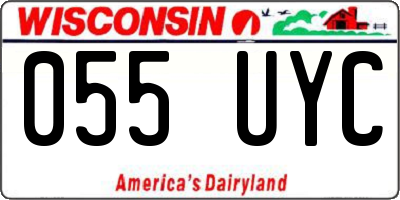 WI license plate 055UYC