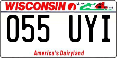 WI license plate 055UYI