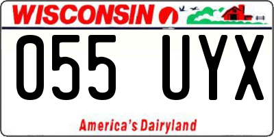 WI license plate 055UYX