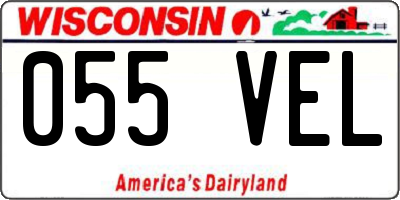WI license plate 055VEL
