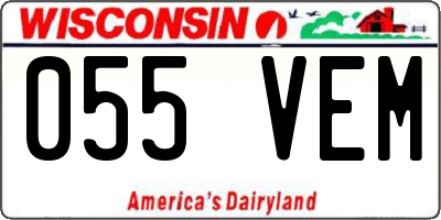 WI license plate 055VEM