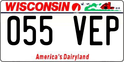 WI license plate 055VEP