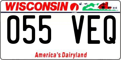 WI license plate 055VEQ