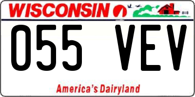 WI license plate 055VEV