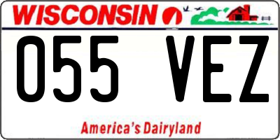 WI license plate 055VEZ