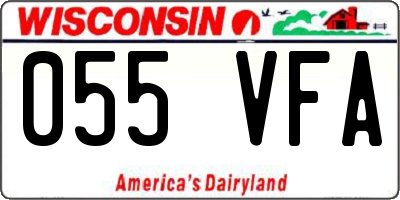 WI license plate 055VFA