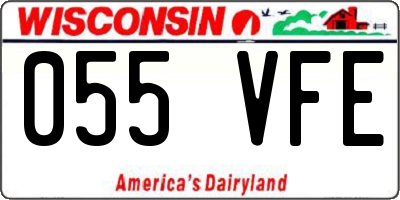 WI license plate 055VFE