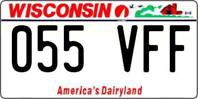 WI license plate 055VFF