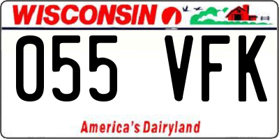 WI license plate 055VFK