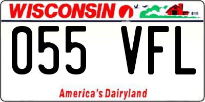 WI license plate 055VFL