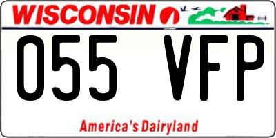 WI license plate 055VFP