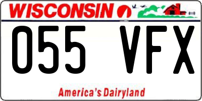 WI license plate 055VFX