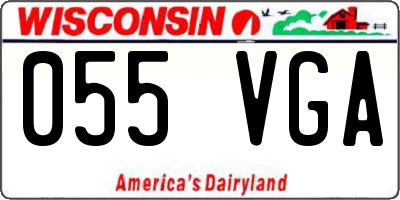 WI license plate 055VGA
