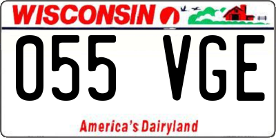 WI license plate 055VGE
