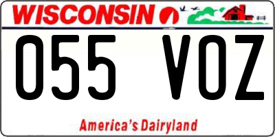 WI license plate 055VOZ
