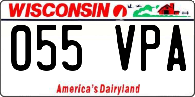 WI license plate 055VPA