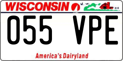 WI license plate 055VPE