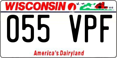 WI license plate 055VPF