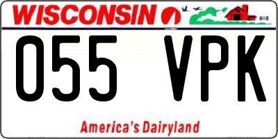 WI license plate 055VPK