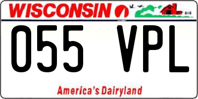 WI license plate 055VPL