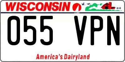 WI license plate 055VPN