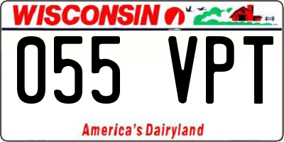 WI license plate 055VPT