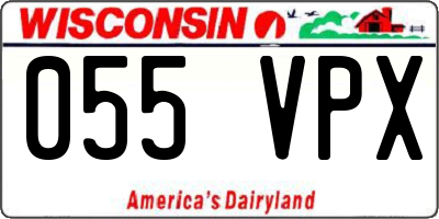 WI license plate 055VPX