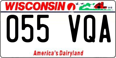 WI license plate 055VQA