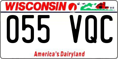 WI license plate 055VQC