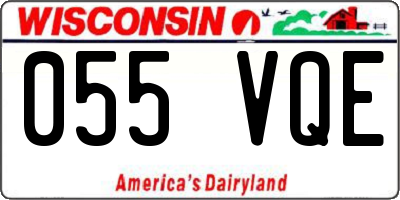 WI license plate 055VQE
