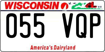 WI license plate 055VQP