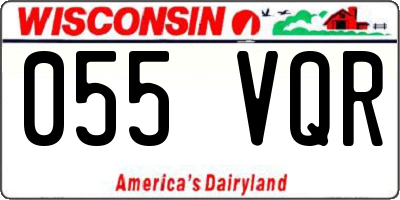 WI license plate 055VQR