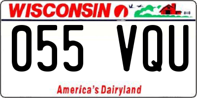 WI license plate 055VQU