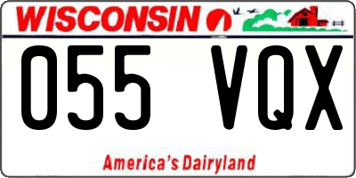 WI license plate 055VQX