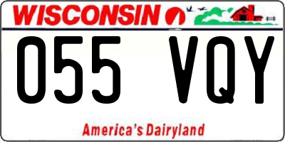 WI license plate 055VQY