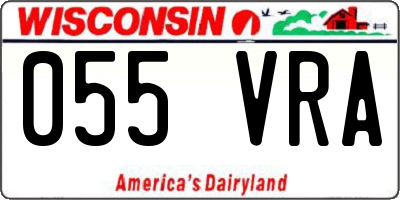 WI license plate 055VRA