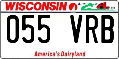 WI license plate 055VRB
