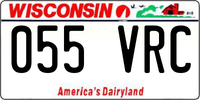 WI license plate 055VRC
