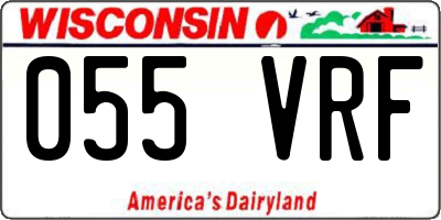 WI license plate 055VRF